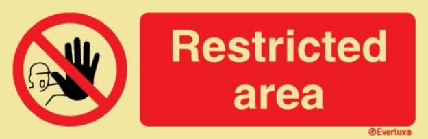 Restricted area sign 